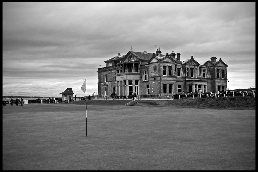 St. Andrews Golf Club House Black and White Photo 