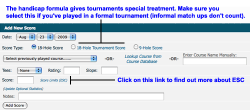 ESC and Tournament Scores